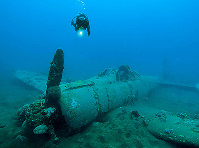 Бухта погибших кораблей. Кладбище военной техники, Микронезия. Фото: sportdiver.com