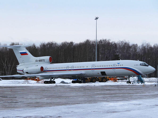 Авиакатастрофа Ту-154 над Черным морем. Самолет ТУ-154, принадлежащий министерству обороны РФ, на аэродроме Чкаловский. (снимок из архива 15.01.2015). Фото: www.gazeta.ru