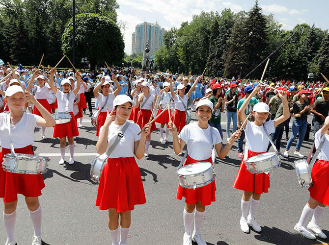 Парад оркестров в Алматы