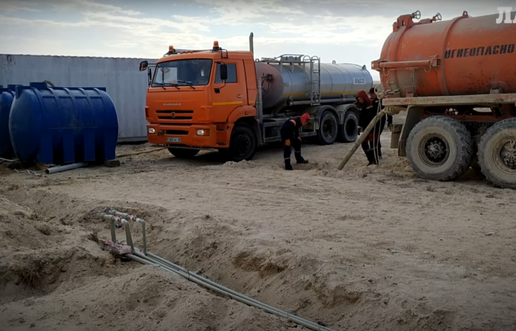 Hotel construction in the Bozzhyra tract in Mangistau