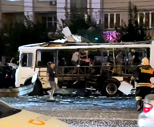 В Воронеже взорвался пассажирский автобус