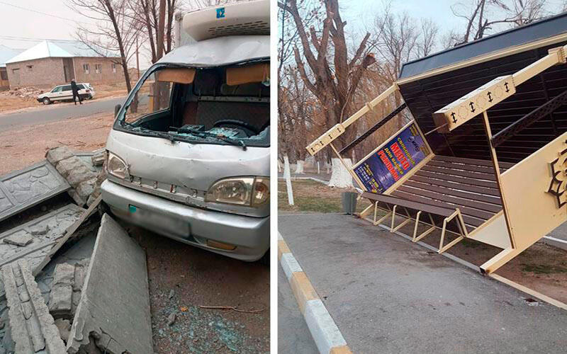 Wind storm hit Zhambyl region. Images | inform.kz