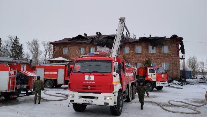 В Павлодарской области произошел крупный пожар . Фото: пресс-служба ДЧС Павлодарской области