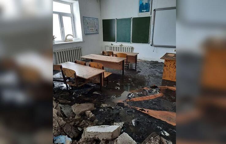 Стена обрушилась в одной из школ ЗКО