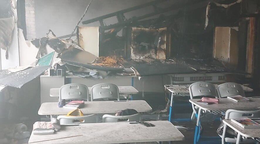 Fire In Pavlodar School. Images | instagram/pavlodar_tjd