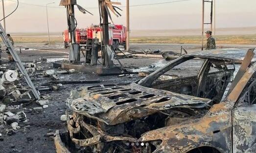 В Актюбинской области на АЗС произошел мощный взрыв