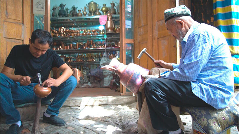 Медная улица Бакчи в Кашгаре