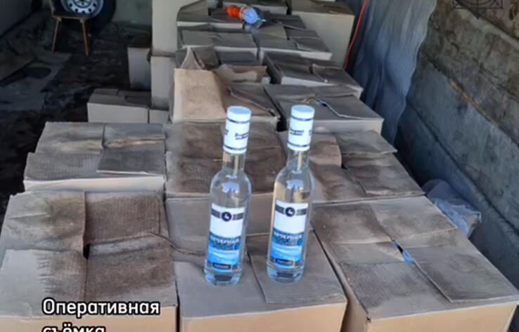В Костанайской области изъято более шести тысяч бутылок контрафактной водки
