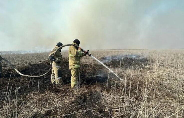 Пожар в Атырауской области потушили спустя 5 дней