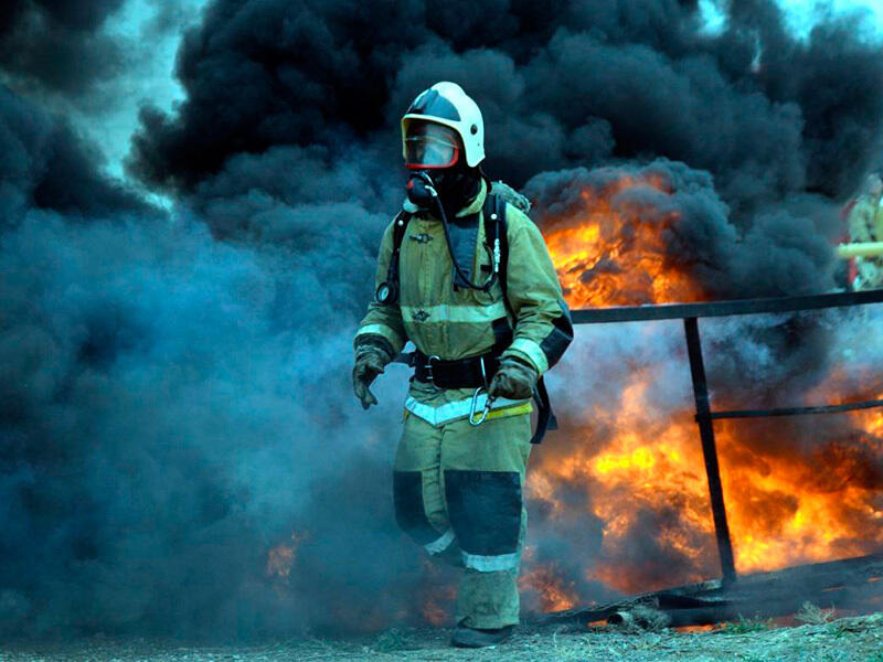 GoPro on firefighter’s helmet 