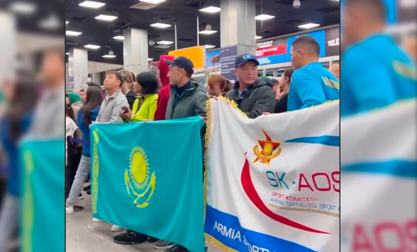 Алматы әуежайында Азия ойындарының жеңімпаздарын осылай қарсы алды