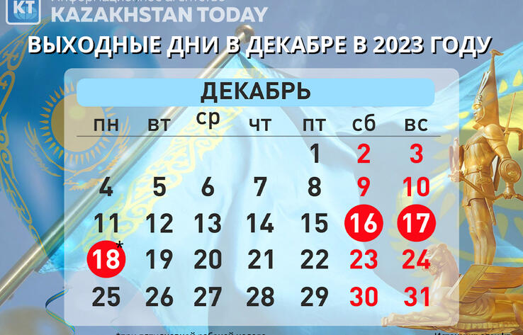 Сколько дней отдохнут казахстанцы в декабре
