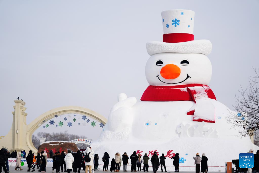 В китайском Харбине построили ледяной город. Фото: Xinhua/Wang Jianwei