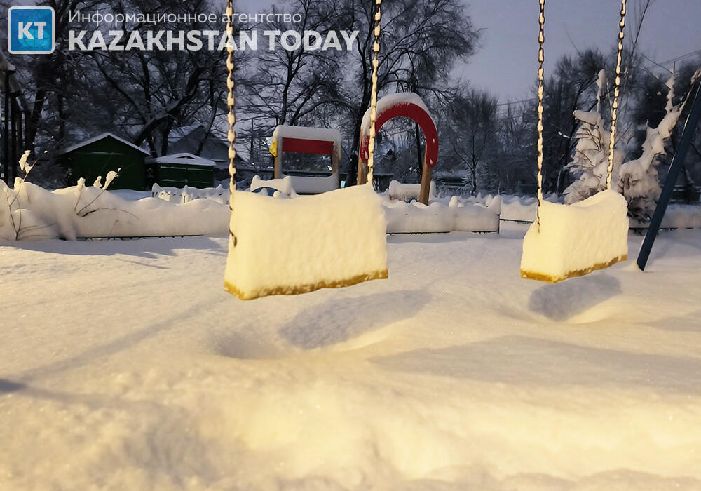 Almaty after a heavy snowfall