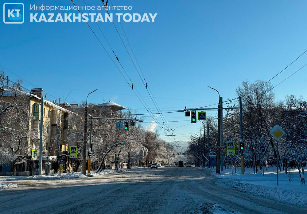 Almaty after a heavy snowfall
