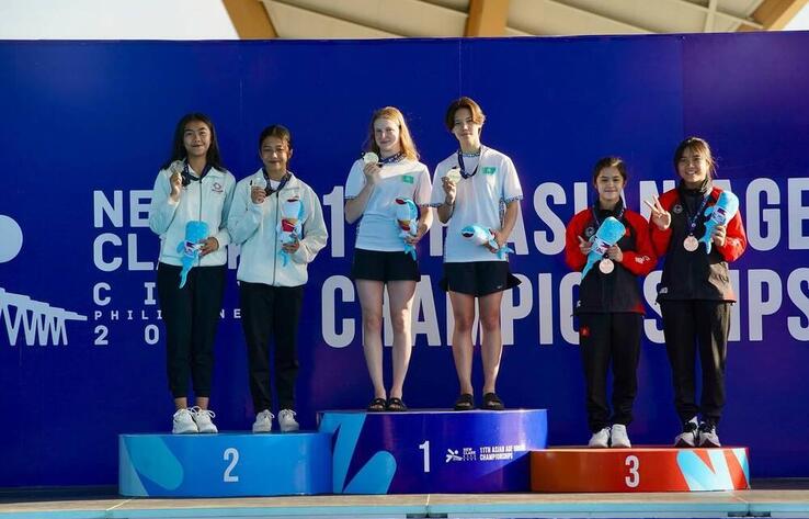 Казахстанские спортсменки завоевали золото на чемпионате Азии по водным видам спорта