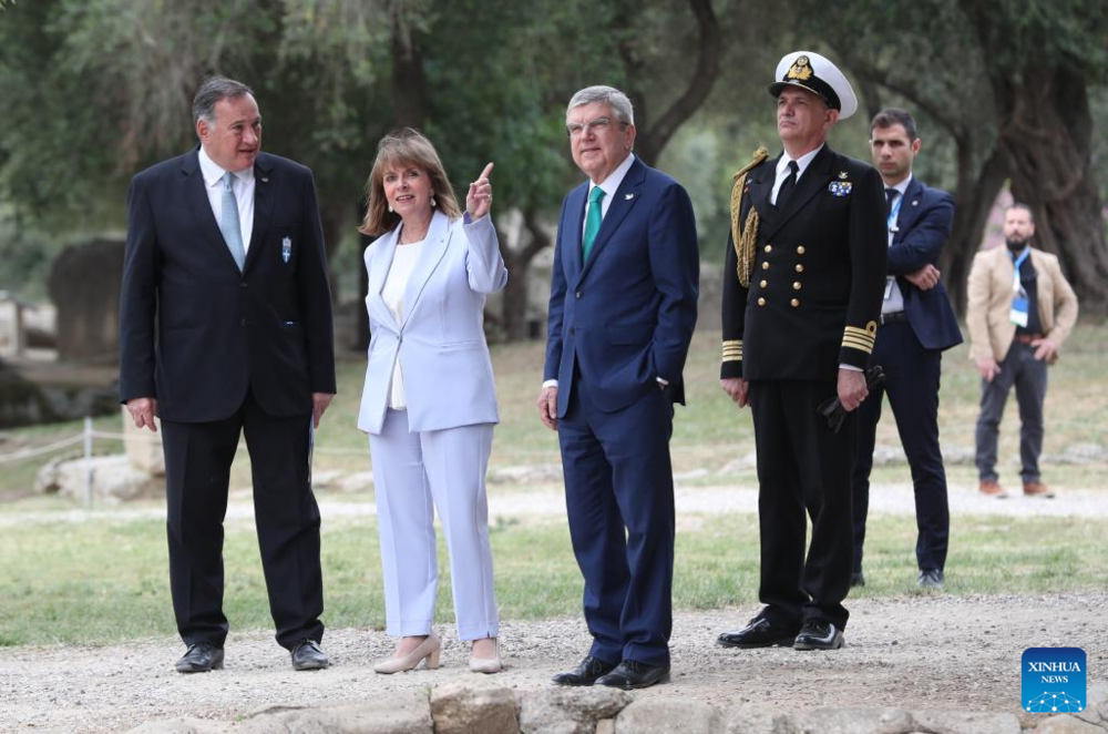 Olympic flame for Paris 2024 Summer Games lit in Ancient Olympia. Images | Xinhua/Zhao Dingzhe