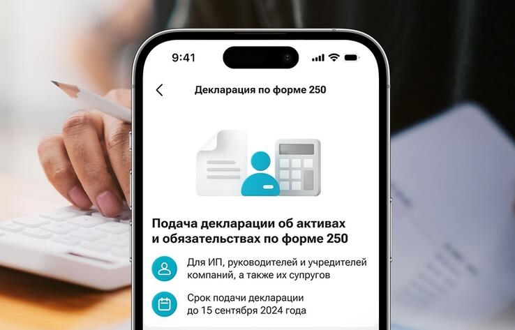 Декларацию об активах и обязательствах по форме 250 теперь можно сдать в мобильном суперприложении Kaspi.kz