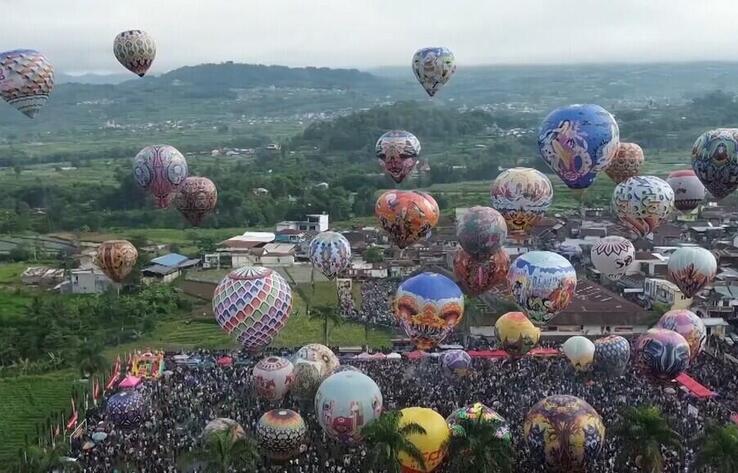 Floating wonders during the world hot air balloon festival in Indonesia