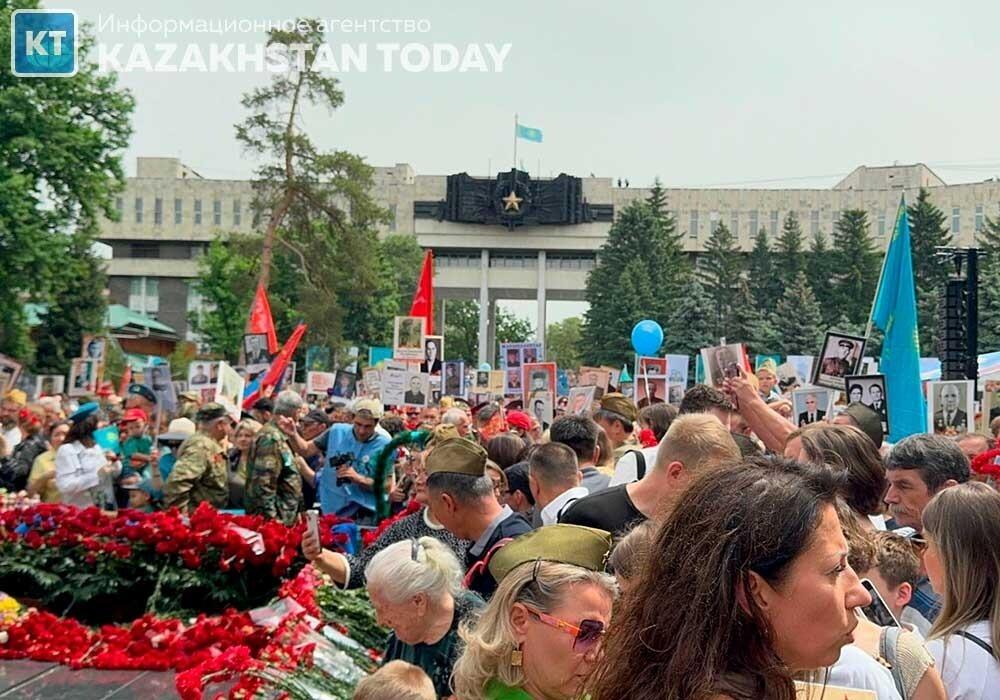 В Алматы отмечают День Победы 