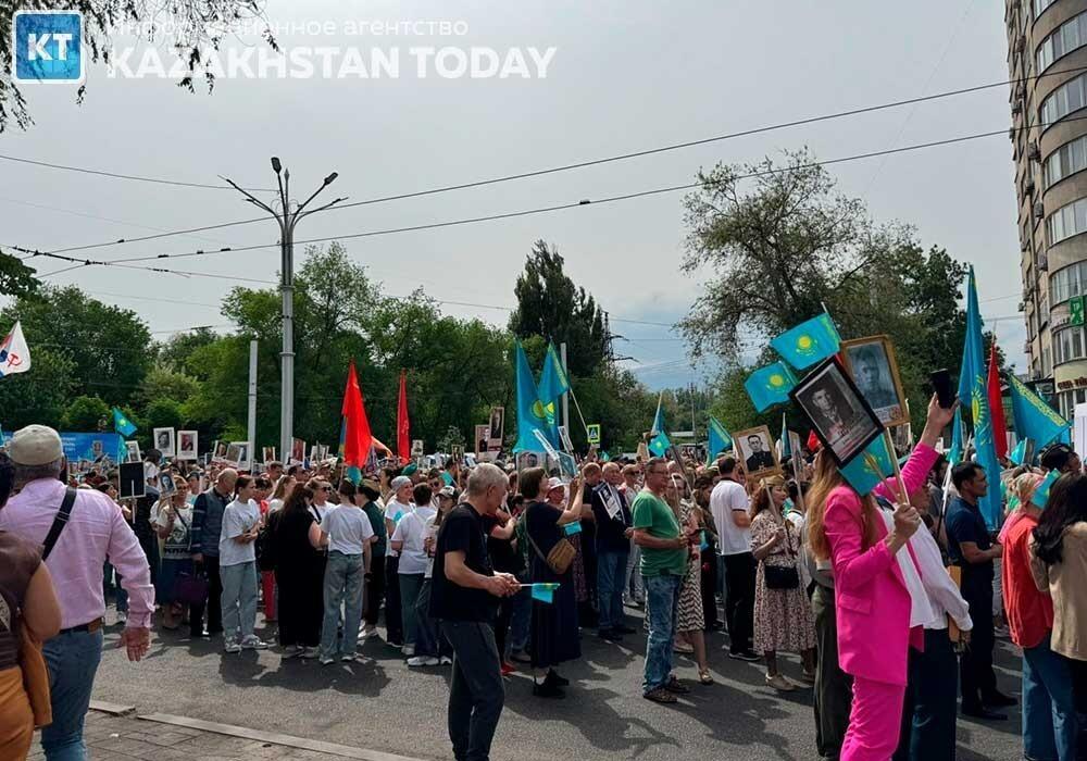 В Алматы отмечают День Победы 