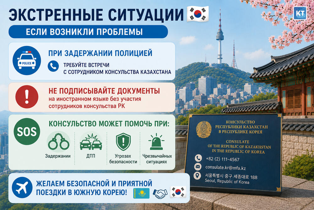 Памятка для казахстанцев, выезжающих в Южную Корею